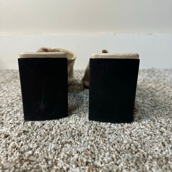 ZARA Women's Leather Block Heel Mules Size 41/U - Picture 8 of 10